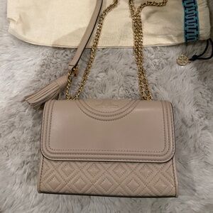 Tory Burch Fleming shoulder bag in pale pink